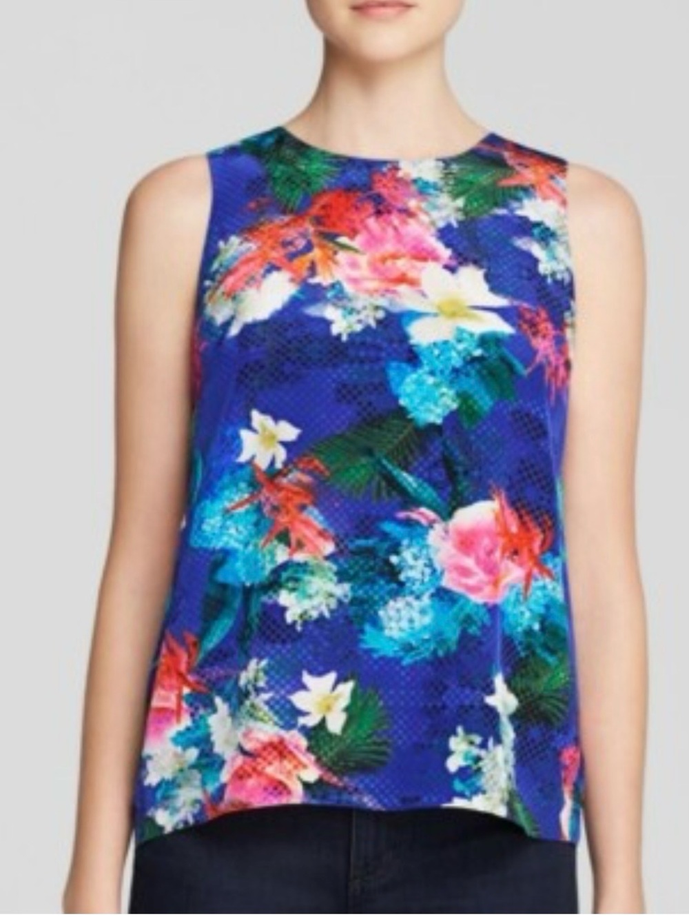 Amanda Uprichard Silk Martina Island Sleeveless Camisole, Size Medium